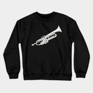 Silver Trumpet Jazz Brass Band Horn Crewneck Sweatshirt